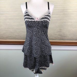 Marilyn Monroe Babydoll Cottagecore Lace Trim Cami & Shorts Floral Sleep Set